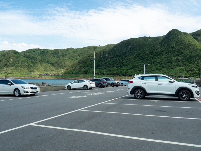 大武崙沙灘の駐車場